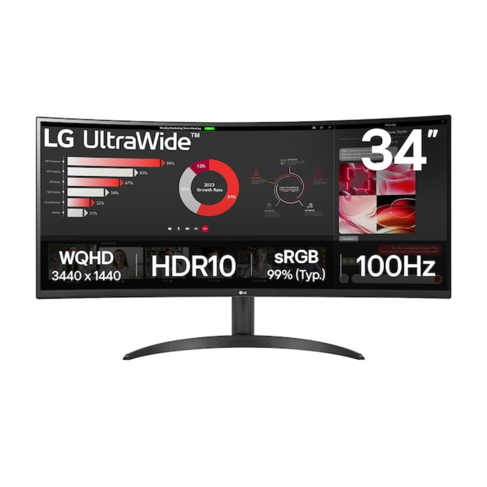 LG ULTRAWIDE 34 INCH 1440P 100HZ MONITOR 34WR50QK-B-AEK