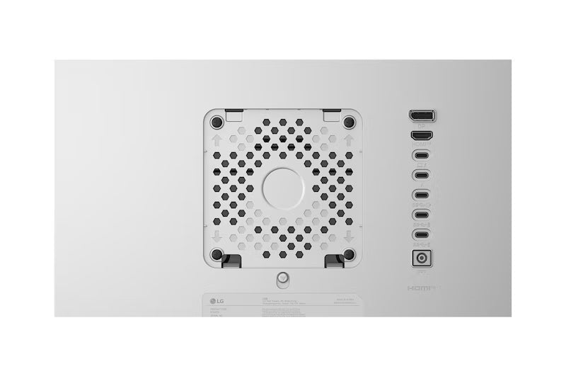 LG LED monitor back panel with vented rear and side ports