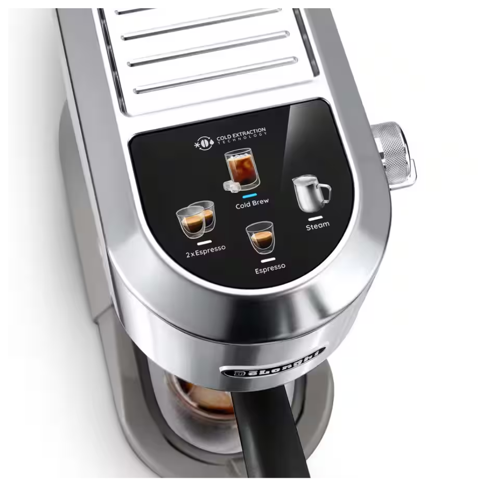 NEW Dedica Duo with Advanced Milk Steam Wand & Cold Brew Option EC890.M