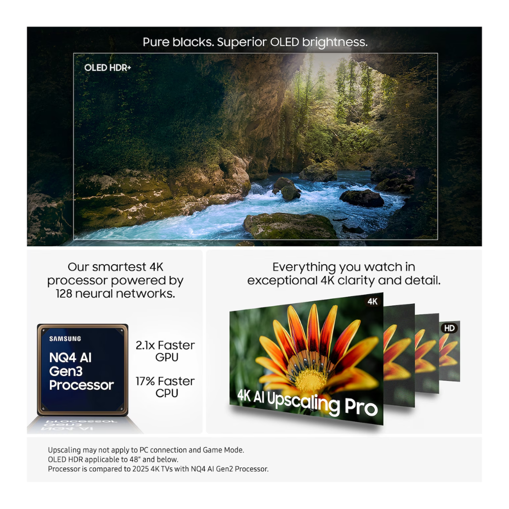 QE65S93F, 65 Inch OLED 4K AI Smart TV