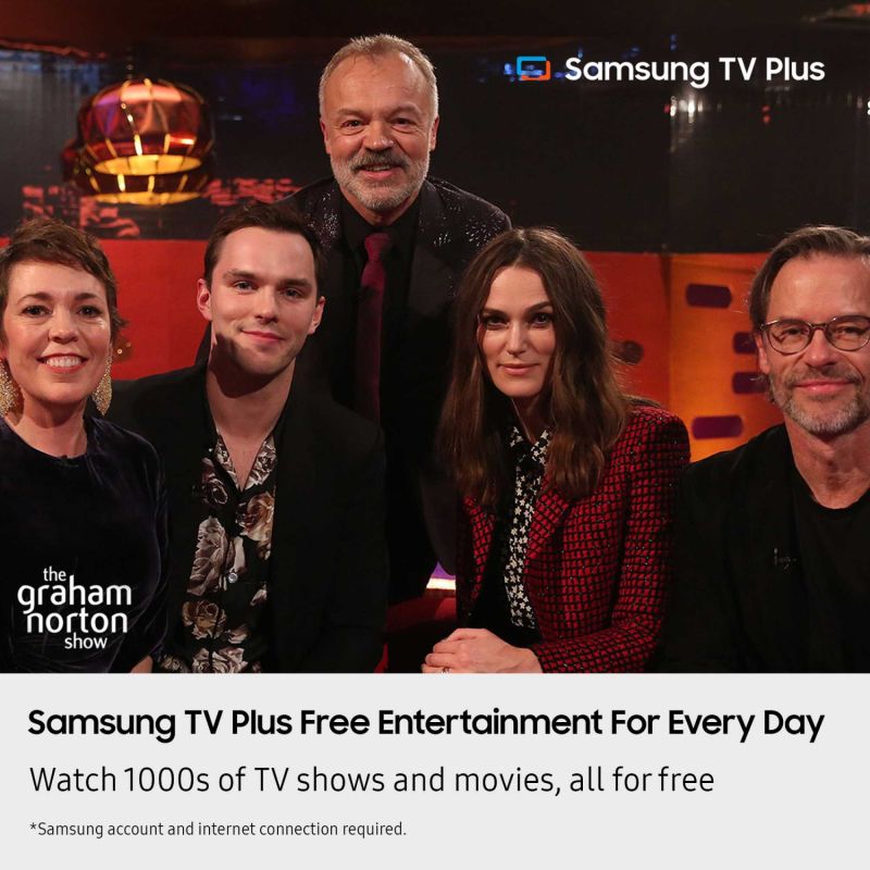 Smart TV Plus promotional image with group of presenters and TV Plus banner