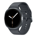 SAMSUNG Galaxy Watch8 smartwatch, graphite 44mm, black dial, black silicone sport band