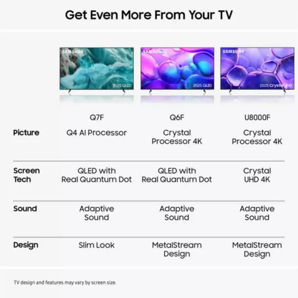 SAMSUNG Q7F 50" QLED 4K Vision AI Smart TV 2025 - QE50Q7F