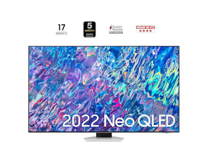 65-inch Samsung 4K smart TV with Neo QLED screen and slim black bezel