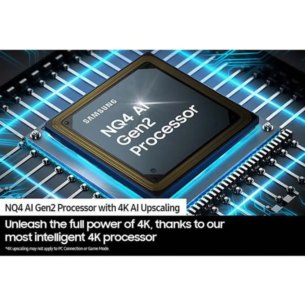 AI 4K processor chip graphic for OLED smart TV
