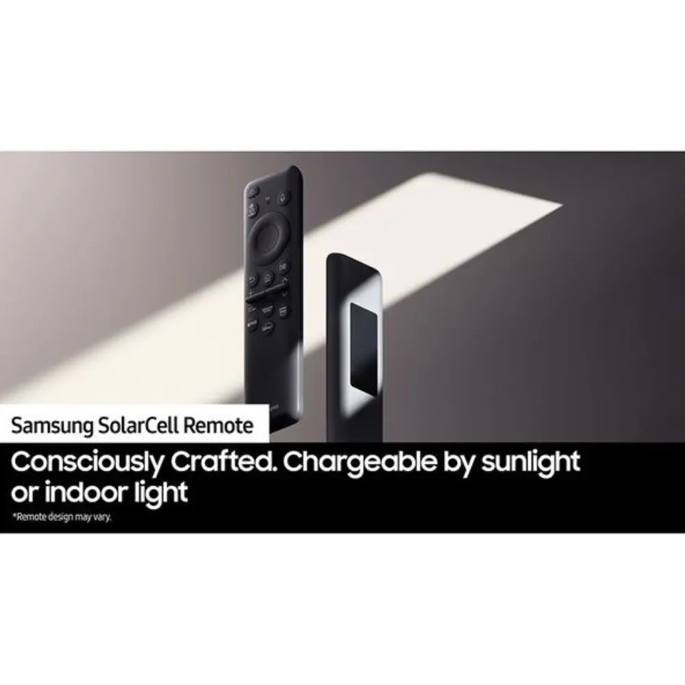 SolarCell remote for Samsung OLED smart TV, designed to charge in light