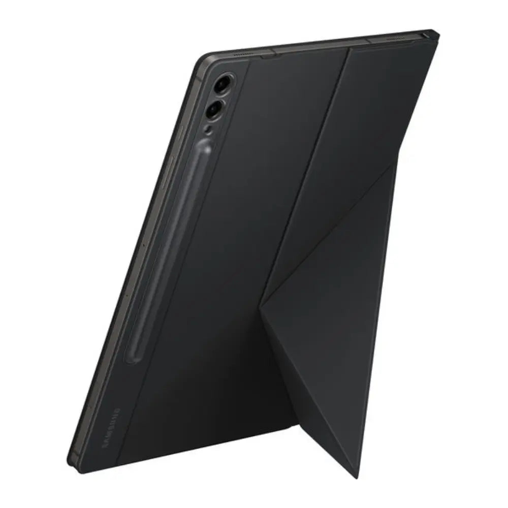 Samsung smart book cover for Tab S9+, black rear shell with camera and port openings