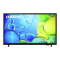 24-inch Samsung LED TV with thin bezel, front view on dual pedestal feet