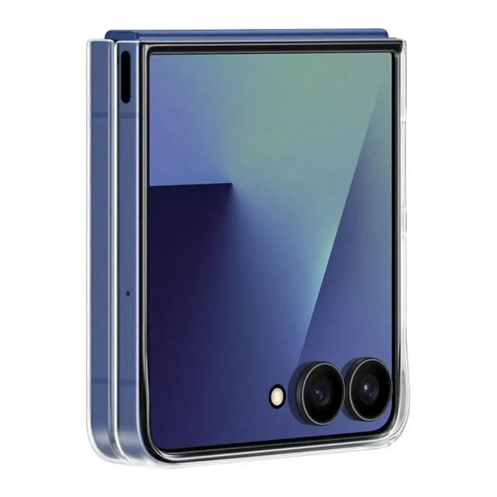 Clear case with window for main screen and camera openings, slim protective frame
