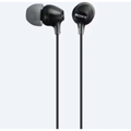 Black wired in-ear earbuds with SONY logo, MDR-EX15AP
