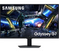 32-inch gaming monitor with black stand, front view, illuminated game display