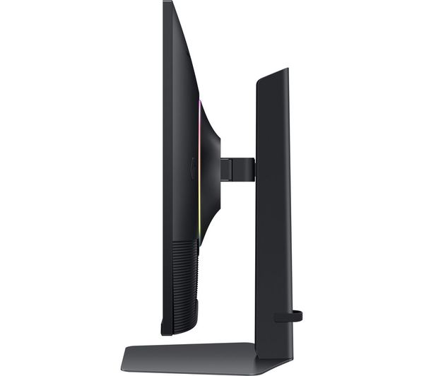32-inch gaming monitor side profile with slim back, flat base, and stand support