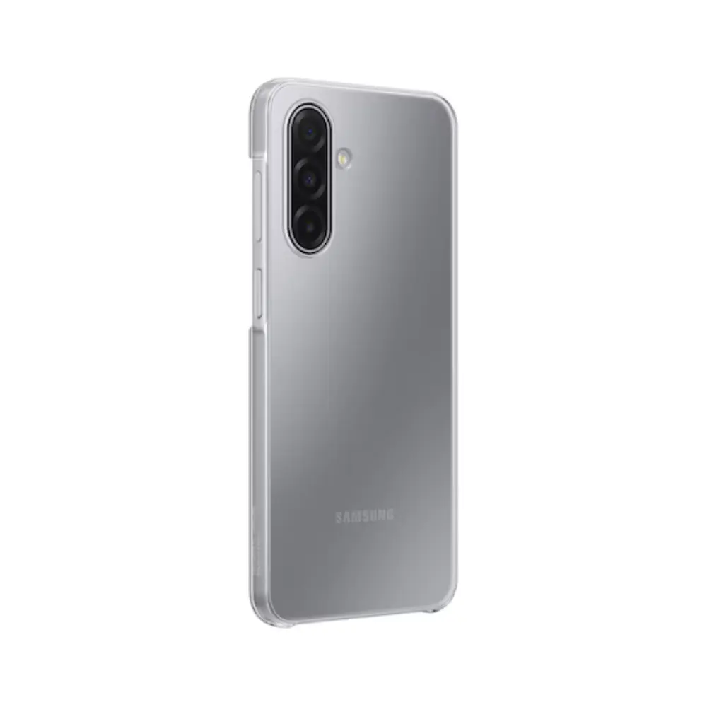 Samsung Galaxy A17 clear phone case, side profile with button cutouts
