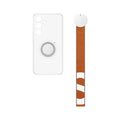 Samsung Galaxy S24 clear phone case with circular ring holder and camera cutouts
