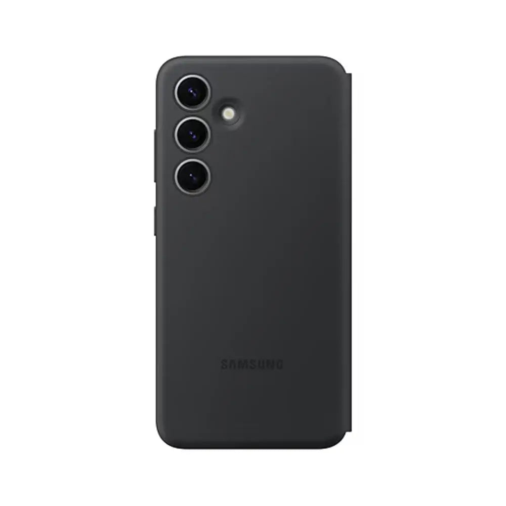 Galaxy S24 Smart View wallet case, black back with camera cutouts