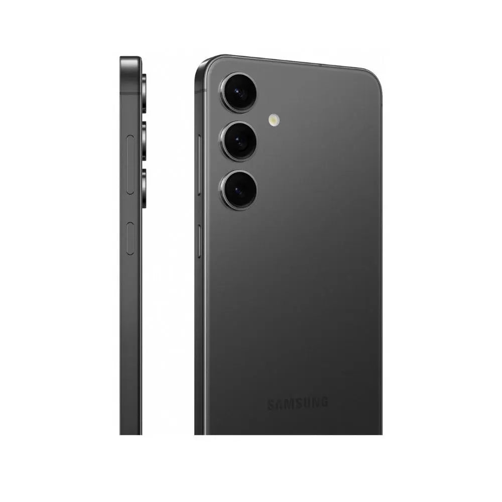 Samsung Galaxy S24 5G phone side profile with buttons, showing black back