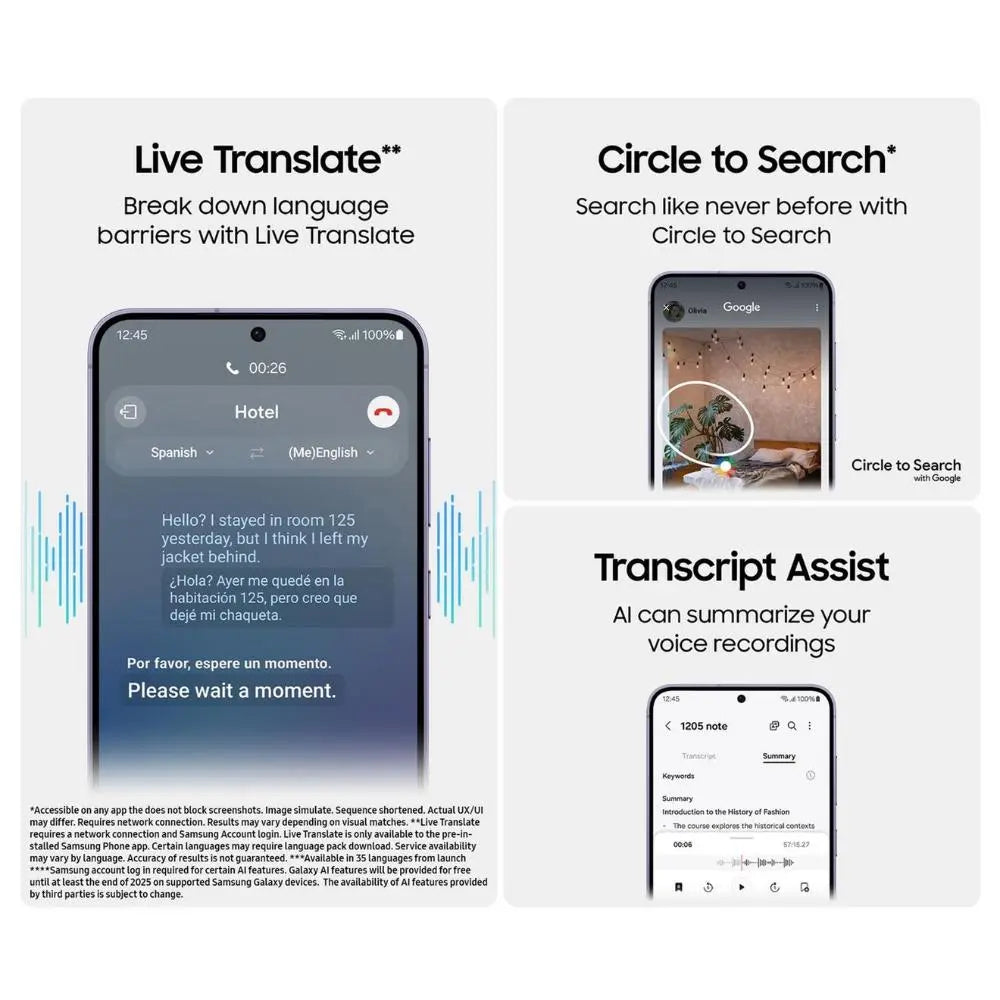 Samsung Galaxy S24 5G features: Live Translate and Circle to Search