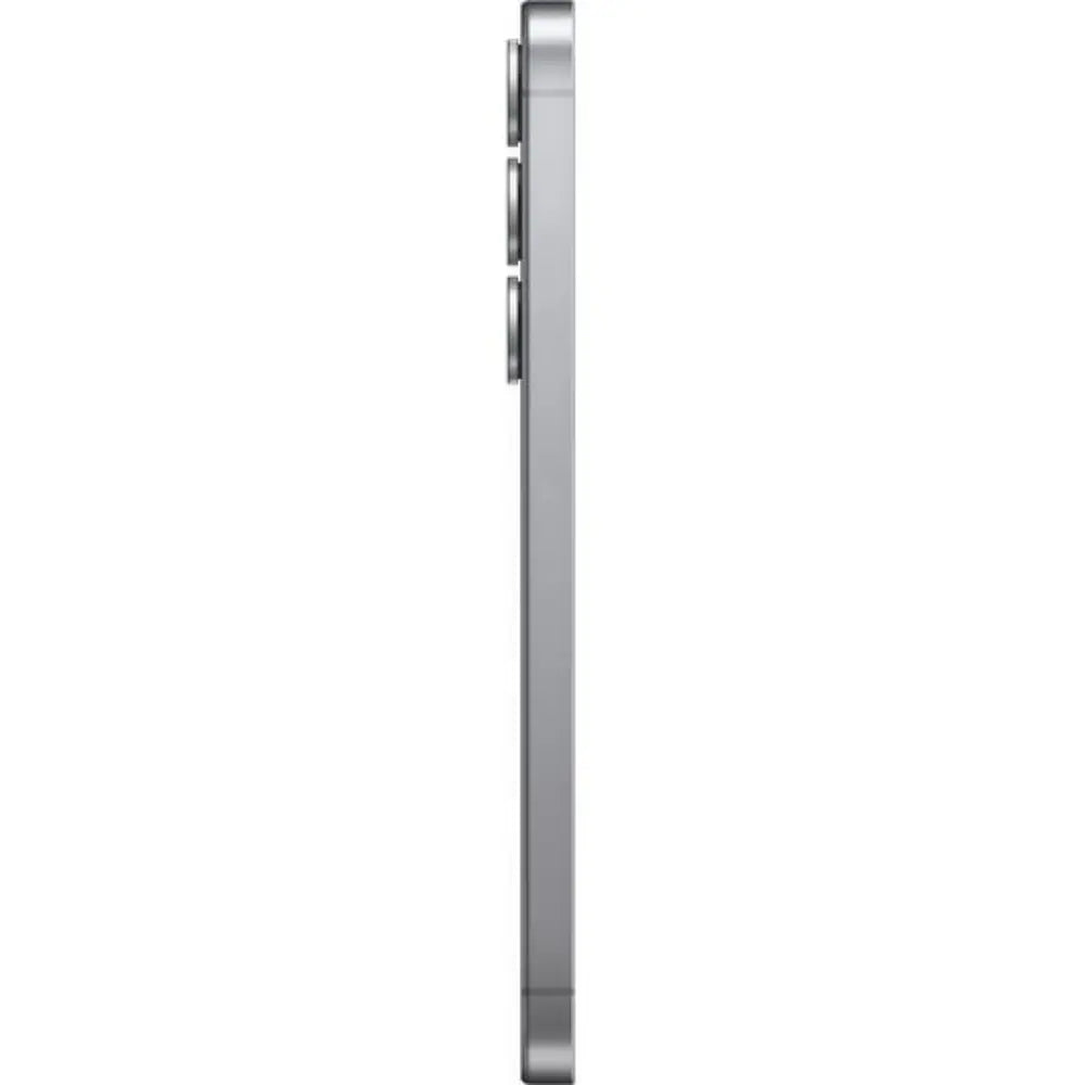 Samsung Galaxy S25 smartphone side view in silver with buttons and slim profile