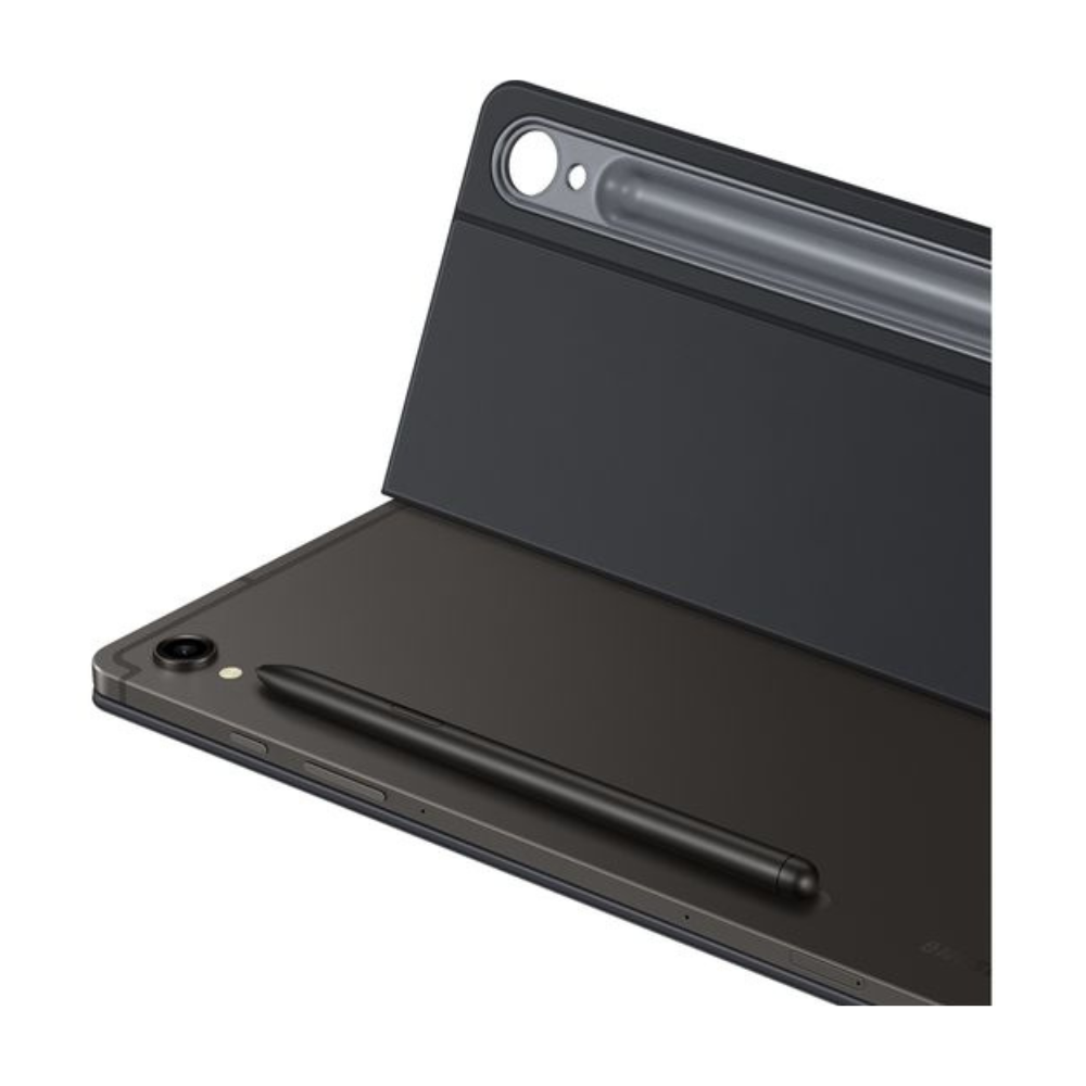 Black back cover with camera cutout and side button access