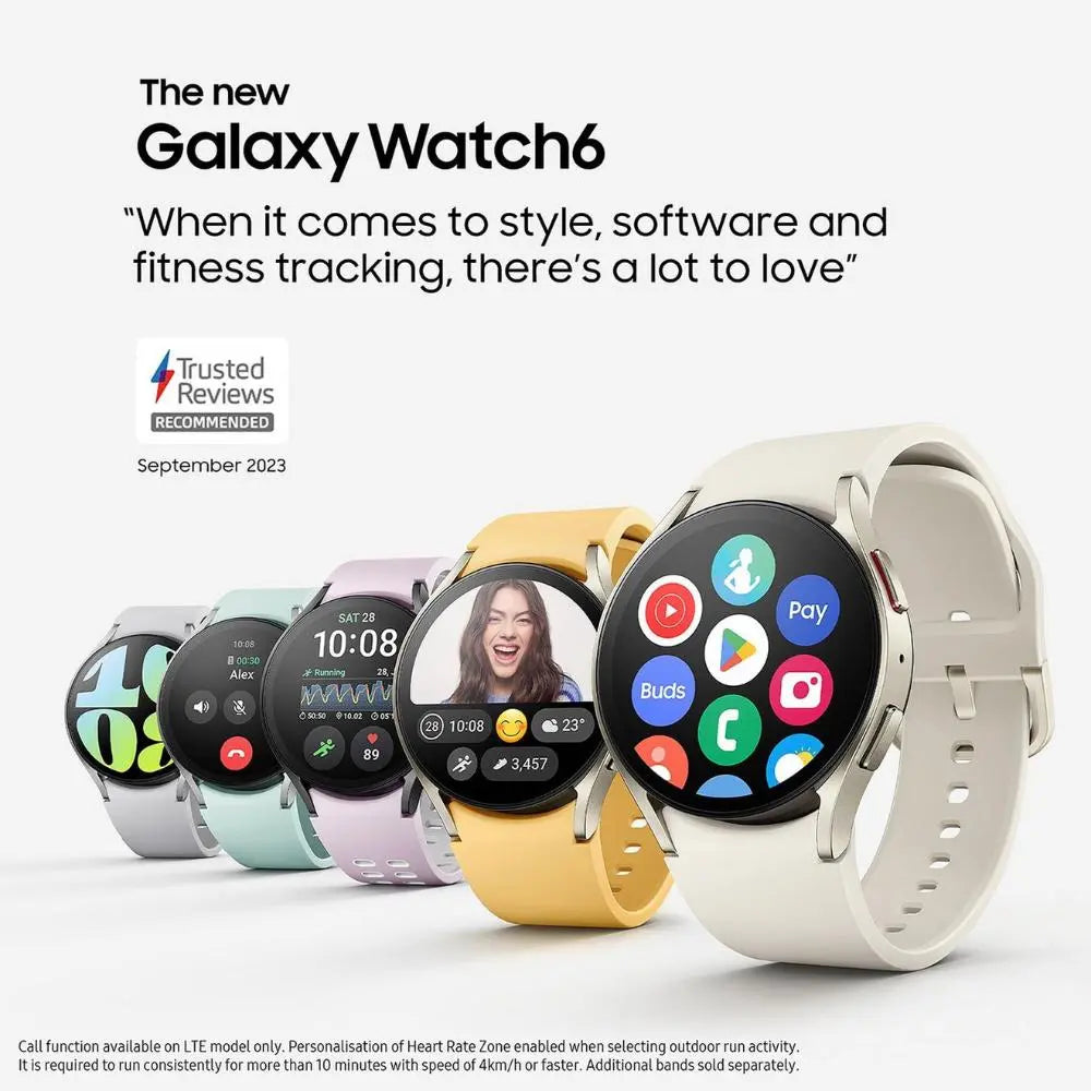 Smartwatch lineup with colorful silicone bands and bright app-style display