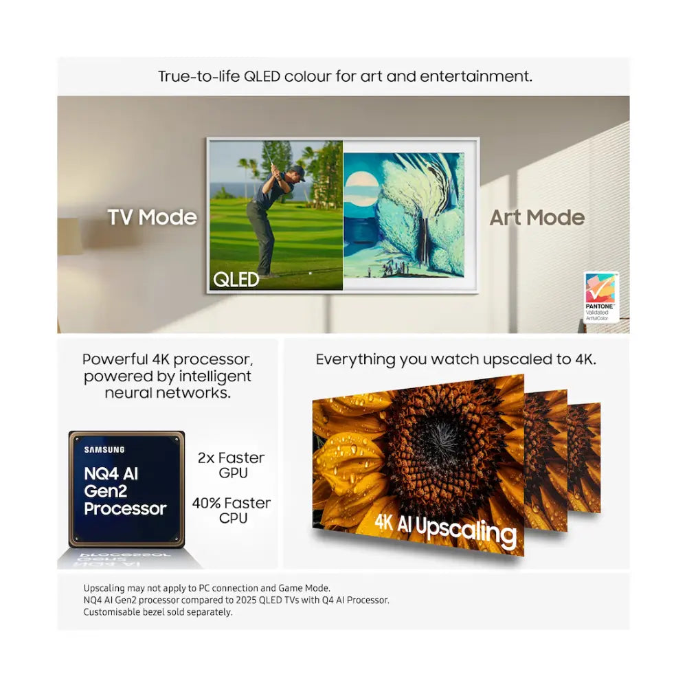 Samsung QE55LS03F 55-inch The Frame QLED AI Smart TV with Art Mode Wall Mount