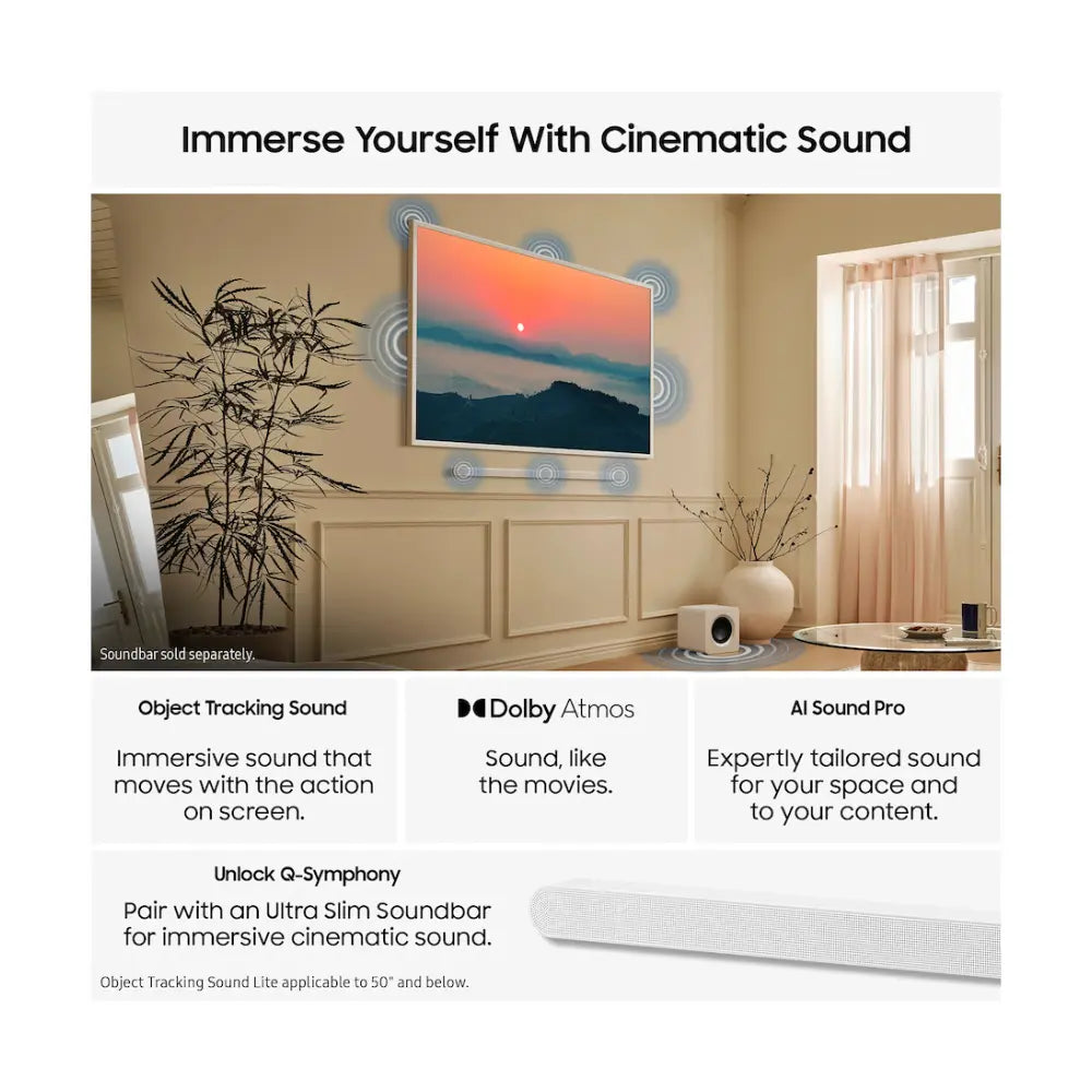 Samsung QE55LS03F 55-inch The Frame QLED AI Smart TV with Art Mode Wall Mount