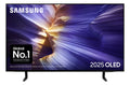 Samsung 42 inch OLED 4K smart TV with purple abstract screen and two pedestal feet