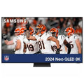 Samsung Neo QLED 8K TV with slim bezel displaying sports on screen