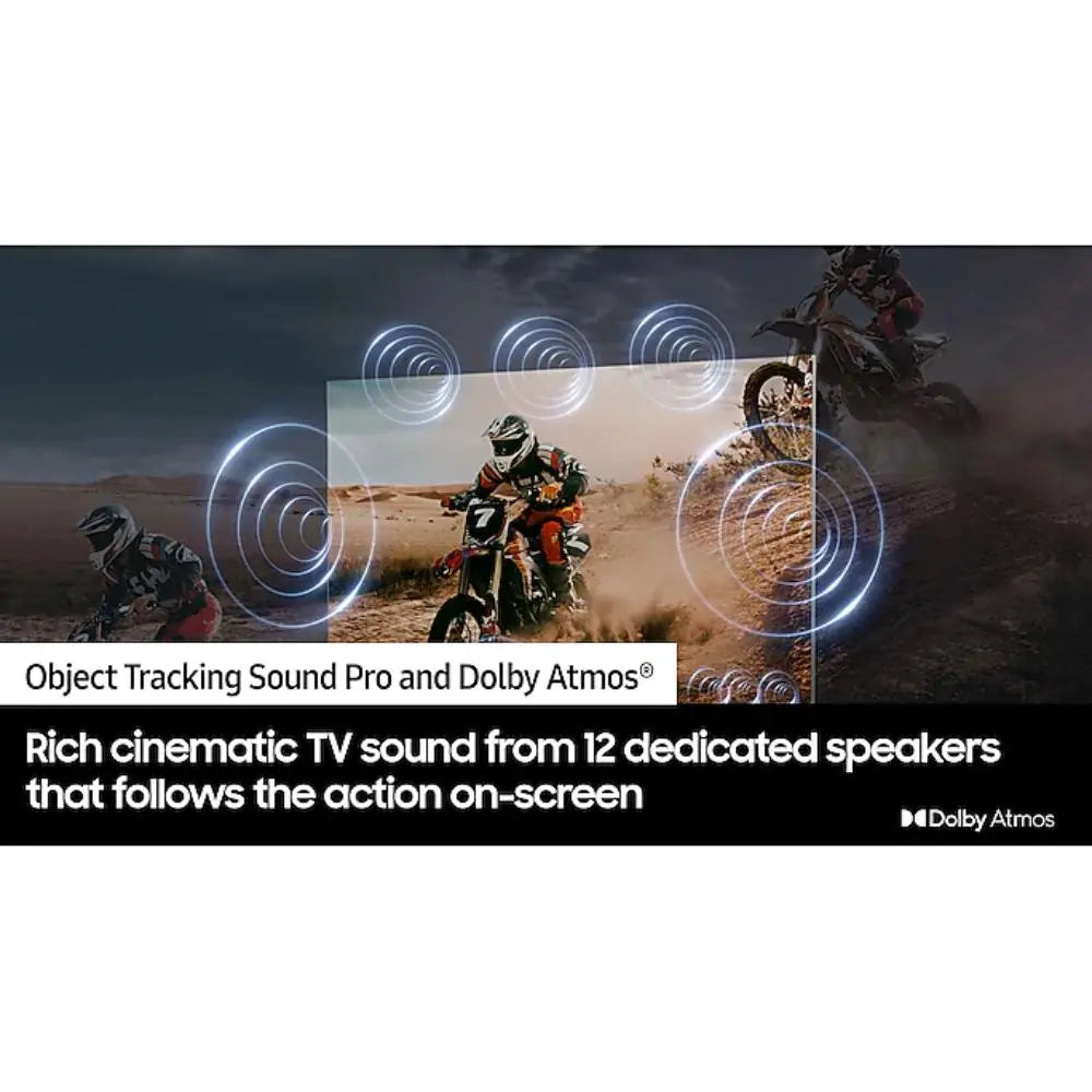 Samsung Neo QLED 8K TV screen with on-screen audio effect visualization