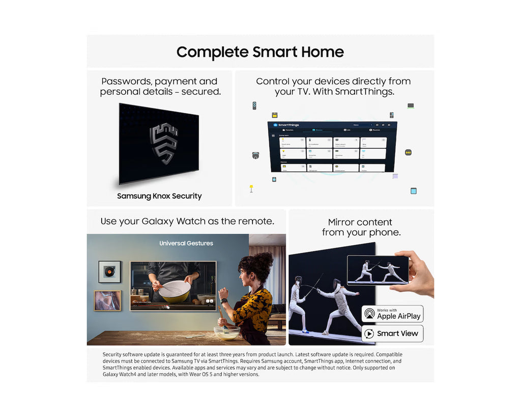 Samsung QE65S85FAEXXU, 65 Inch OLED 4K AI Smart TV
