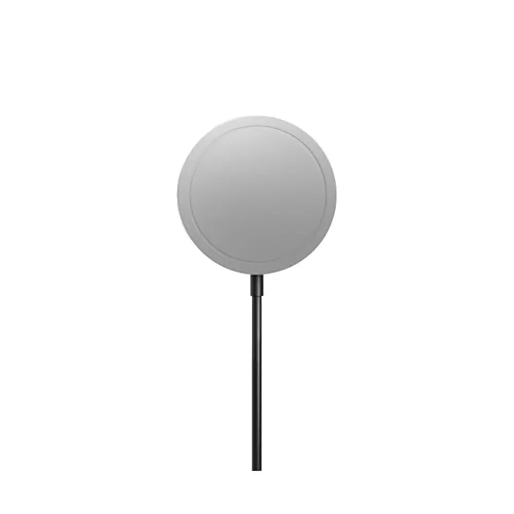 Samsung Qi2 magnetic wireless charger pad with cable, gray circular design