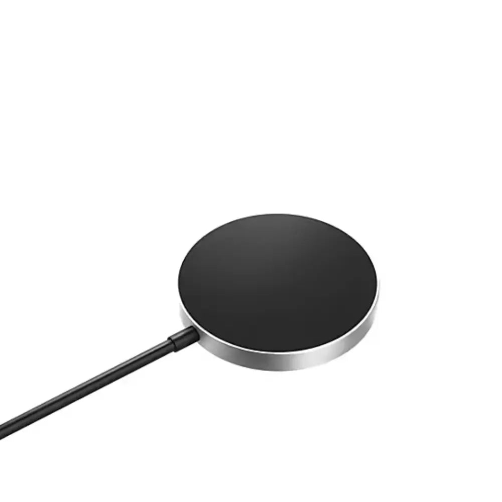 Samsung Qi2 magnetic wireless charger pad with cable, black top and silver ring