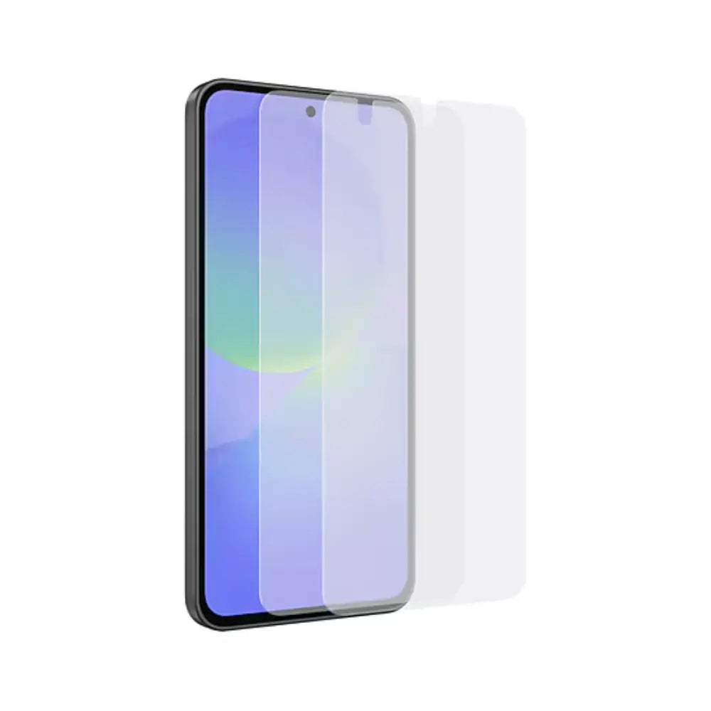 Clear screen protector film for Galaxy A36 smartphone, front view