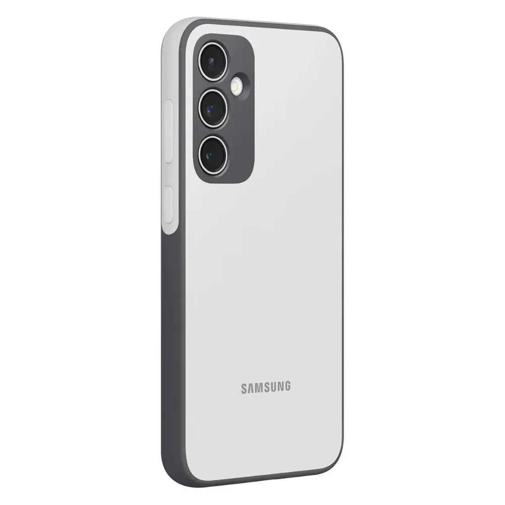 Samsung silicone case for Galaxy S23 FE, light grey side profile and camera cutout