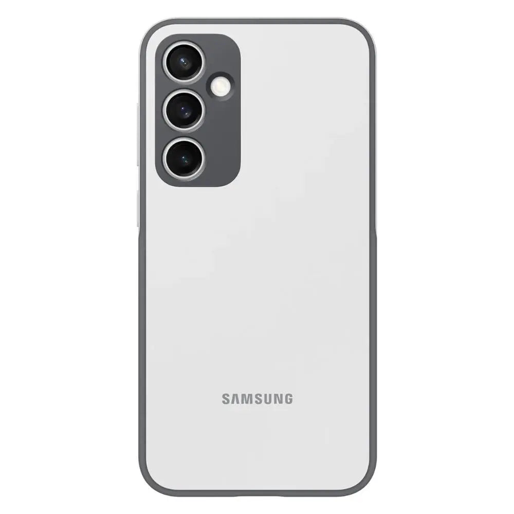 Samsung silicone case for Galaxy S23 FE, light grey back with triple camera openings