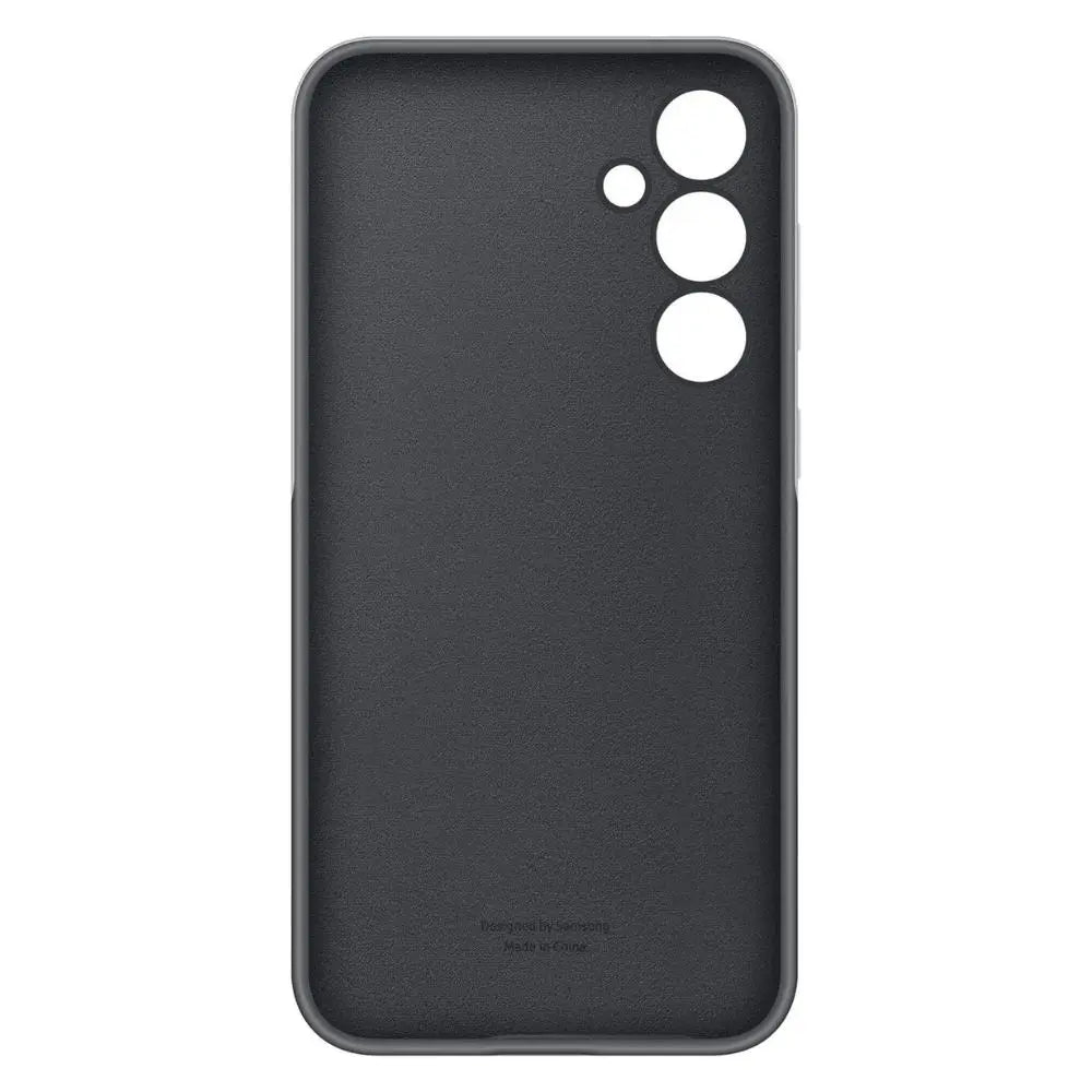 Samsung silicone case for Galaxy S23 FE, dark grey textured back with triple camera cutouts
