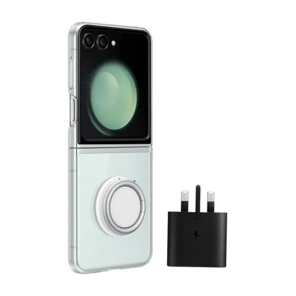 Samsung Z Flip5 starter pack: case with ring and wall charger