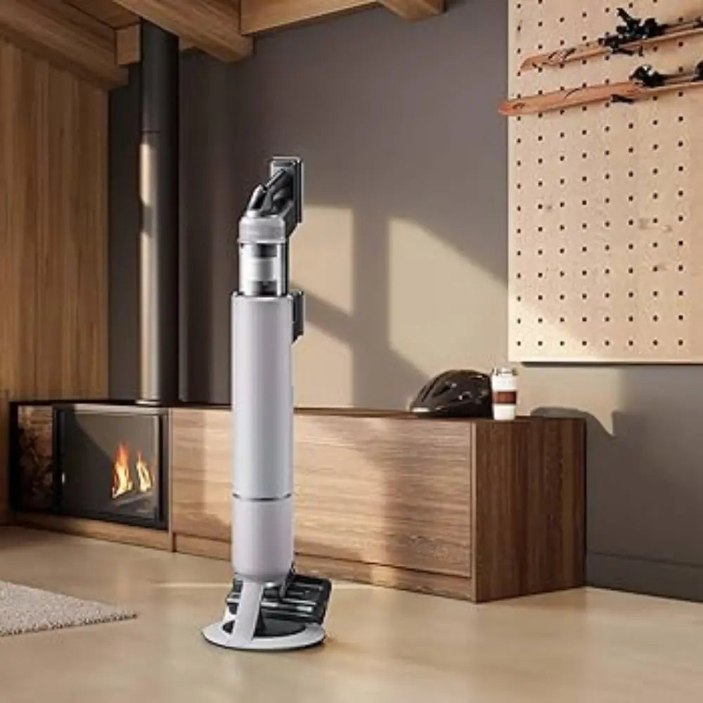 Cordless vacuum cleaner standing with base dock