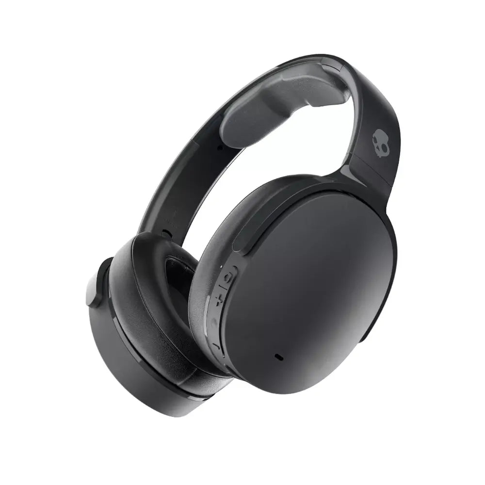 Black over-ear wireless headphones with cushioned ear cups