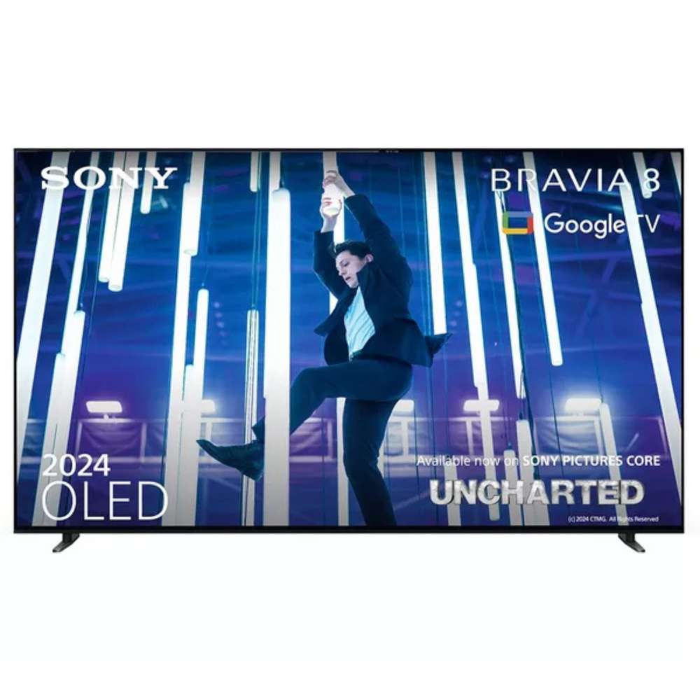Sony Bravia 8 55-inch OLED 4K TV with slim black bezel and vibrant screen