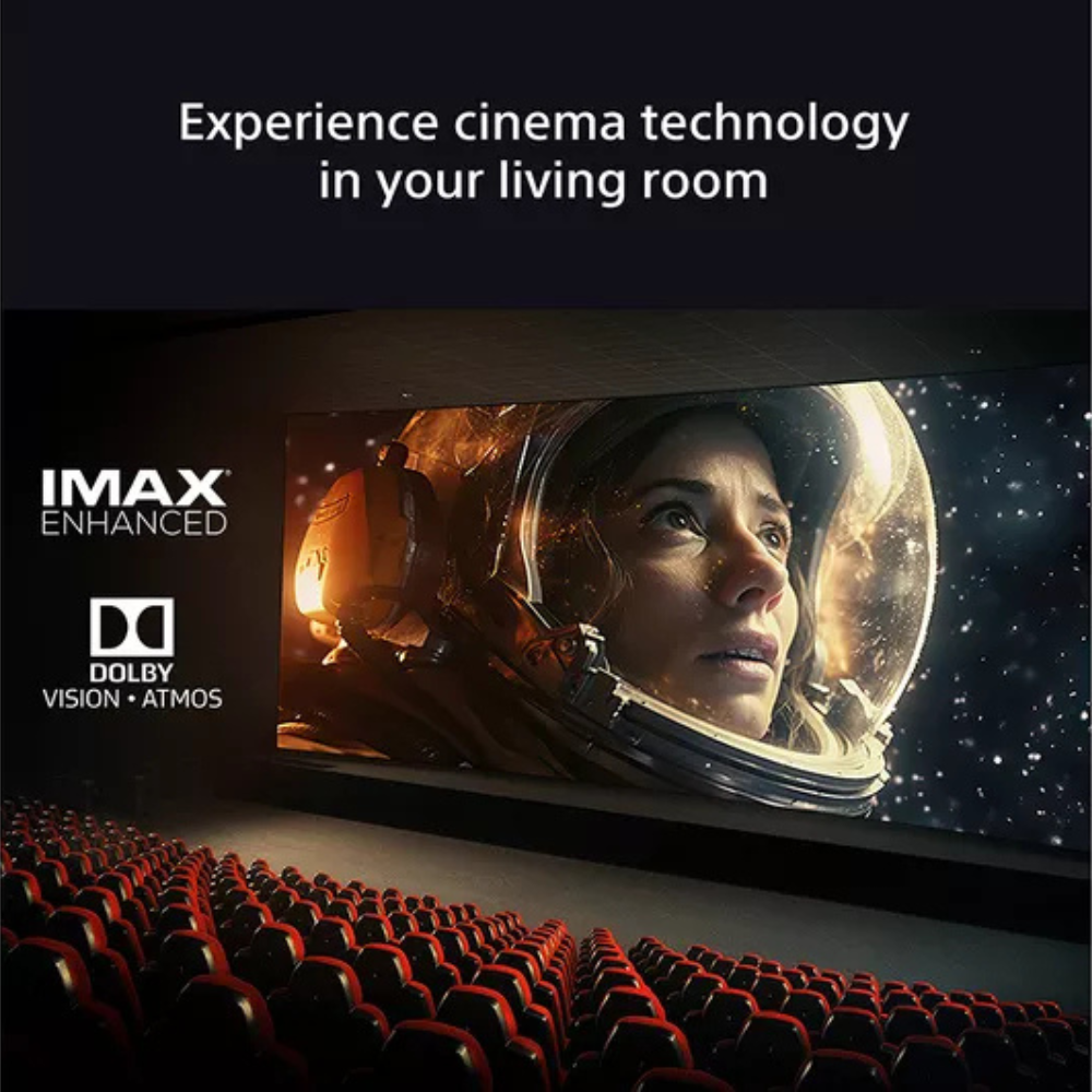 Sony Bravia 8 OLED 4K TV showing IMAX enhanced Dolby Vision Atmos movie visuals