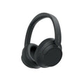 Wireless noise-cancelling over-ear Bluetooth headphones, black, angled side view