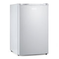 White under-counter freezer with hinged door, front view and visible control panel.
