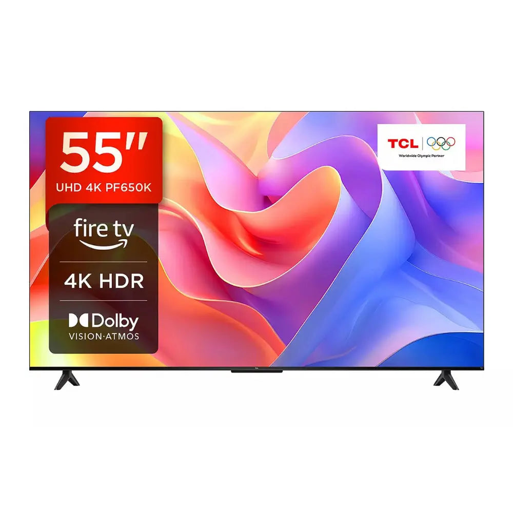 TCL 55-inch 4K LED TV with Fire TV smart interface and HDR display