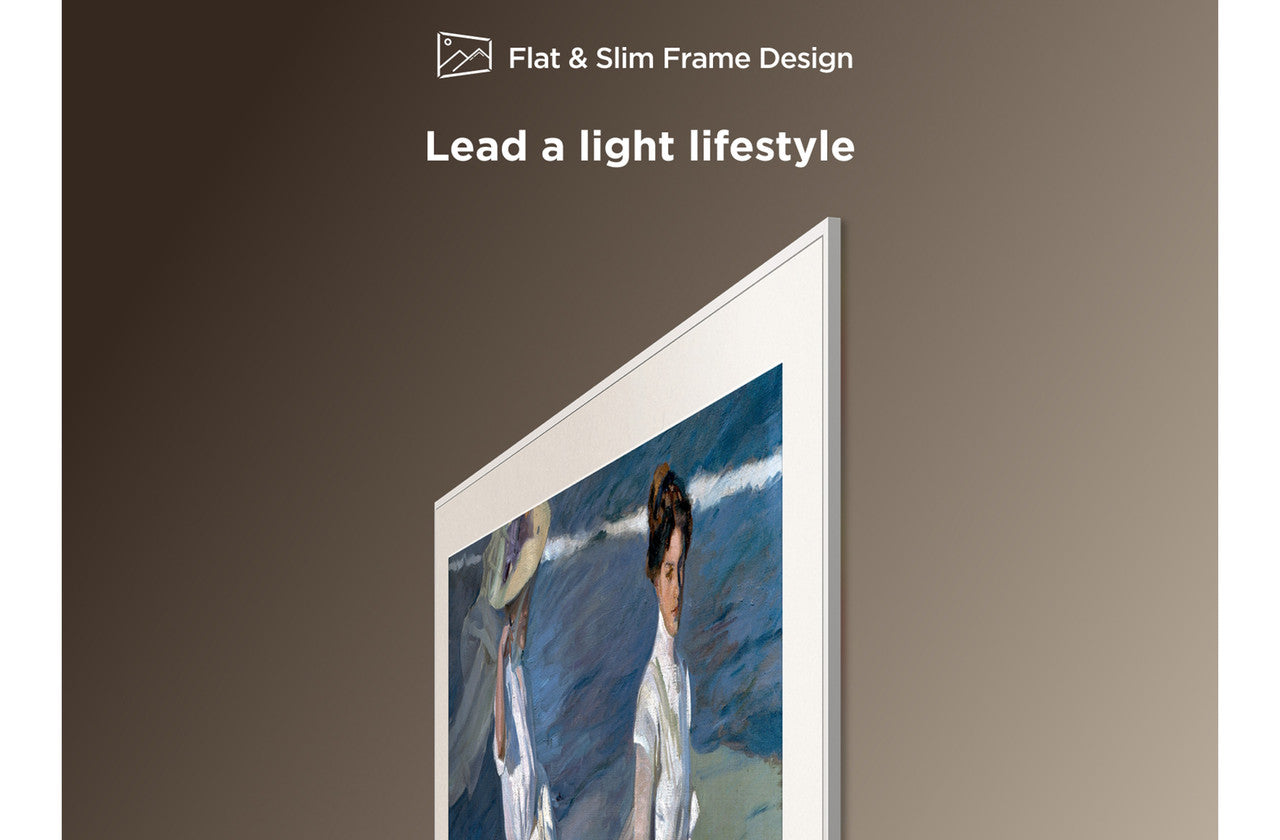 65-inch QLED 4K smart TV with flat and slim frame design