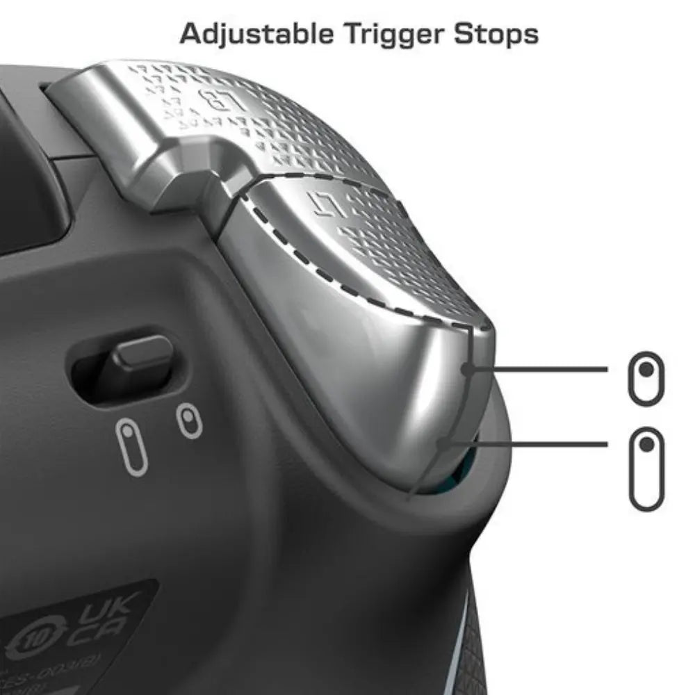 Wireless controller with adjustable trigger stops for fine aim control