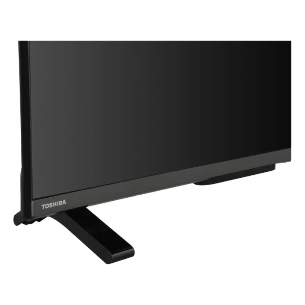 32-inch LED HDR smart TV front corner with two-legged stand base