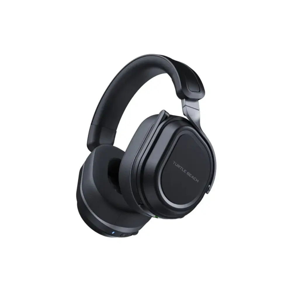 Black over-ear gaming headset with padded headband and ear cups