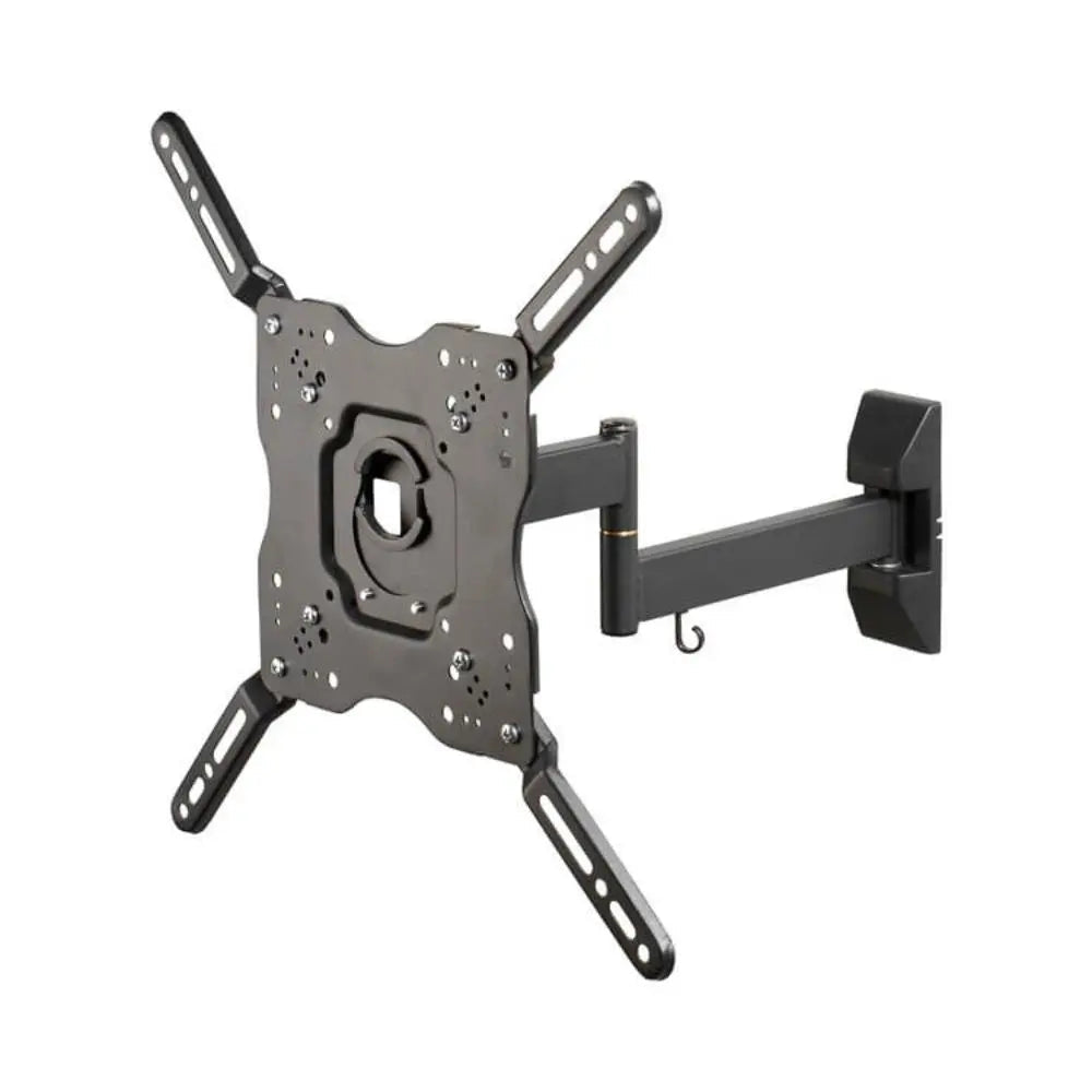 Full-motion TV wall mount bracket with central mounting plate and angled support arms