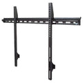 Fixed TV wall mount bracket, black metal support arms and mounting rail.